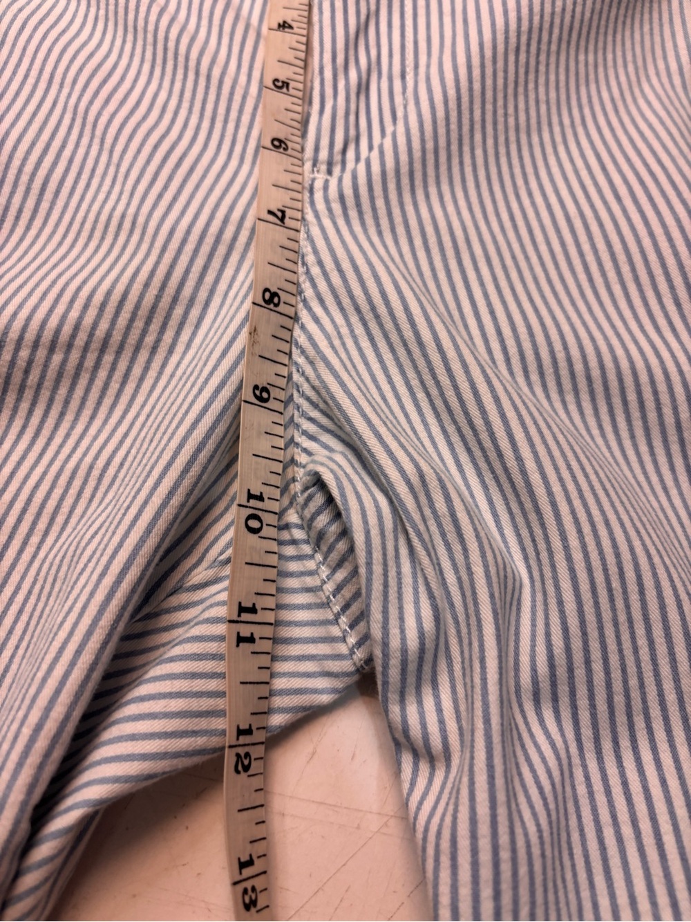 Gap Girlfriend Chino Blue & White Railroad Stripe Pants, size 10 - Picture 13 of 14
